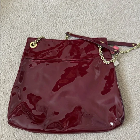 Red Patent Leather Coach Tote Bag - Picture 3 of 4